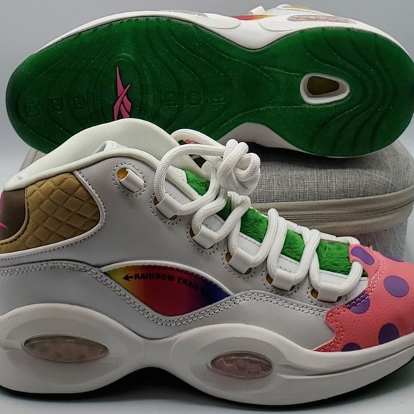 Hasbro x Reebok Question Mid Men's Size 5.5 'Candy Land' White GZ0081 Rare - Picture 3 of 9